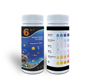 工厂供应商6参数pH亚硝酸盐碳酸盐根硝酸盐根水W-6水试纸条水的硬度测试 - Product Image 2