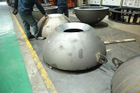 Cabeza Semiesférica Plateada SA516 de Pared Gruesa de 80 mm con Sello ASME U para Recipientes de Almacenamiento de Alta Presión para Balasto Marino