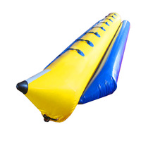 Jeux nautiques gonflables bateau banane 3-6 places double tube flottant pour la plage et le parc aquatique