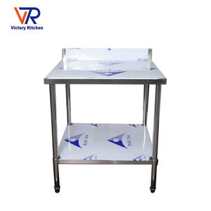 VICTORY Venta caliente MESA DE ACERO INOXIDABLE S/S banco con backsplash Catering panadería equipo para otro hotel y restaurante - Product Image 1