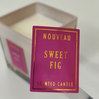 Feuille d'or créative personnalisée velours matériel bougies pot autocollant étiquettes supplément étiquette privée sceau de cire autocollant