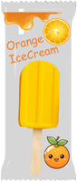 Sachet en plastique écologique de qualité alimentaire avec impression personnalisée du logo thermoscellé sur trois côtés avec joint arrière sacs d'emballage de crème glacée Popsicle
