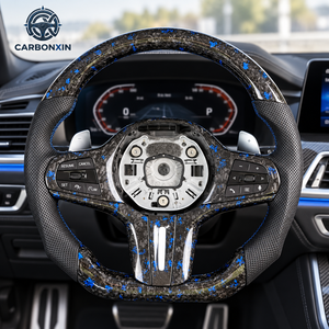 Volant personnalisé pour BMW E92 F30 F10 E60 F31 F82 E61 E90 E39 E91 E70 E46 E53 F80 F48 F01 F32 F36 F07 F93 E87 en fibre de carbone - Product Image 3