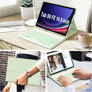 Custodia con Tastiera Staccabile per <span class=keywords><strong>Samsung</strong></span> <span class=keywords><strong>Galaxy</strong></span> <span class=keywords><strong>Tab</strong></span> S10 Lite/S10 FE/<span class=keywords><strong>S9</strong></span> FE 10.9 pollici/<span class=keywords><strong>S9</strong></span> 11 pollici, Custodia con Tastiera Wireless e Porta Penna - Product Image 6