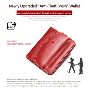 Simple Mini <b>Wallet</b> Women Rfid <b>Wallet</b> Anti-theft Front Pocket Coin Purse Slim Genuine Leather <b>Card</b> <b>Holder</b> <b>Wallet</b> Women - Product Image 6