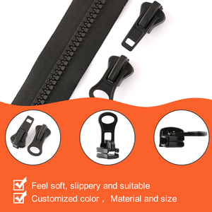 Hight chất lượng #8 tự động-khóa <span class=keywords><strong>POM</strong></span> ABS nhựa dây kéo <span class=keywords><strong>puller</strong></span> cho lặn phù hợp với nhựa dây kéo thanh trượt - Product Image 2