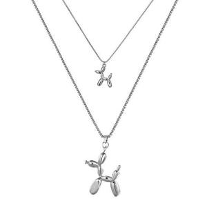 Collier tendance pour femme, résistant au ternissement et à l'eau, plaqué or 18 carats et acier inoxydable, avec pendentif chien ballon mignon - Product Image 6