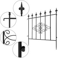 Valla de jardín decorativa para el hogar, Panel de Metal resistente al polvo, con borde plegable de hierro, para exteriores