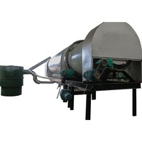 Four de carbonisation le plus petit et le plus compact, de type rotatif continu, pour la production de charbon de bois sans fumée à partir de sciure de bois et de biomasse