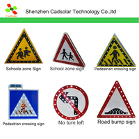 Feu de signalisation solaire LED CadSolar CS-SW-405, 300 mm, visibilité 1000 m, IP55, pour la sécurité routière urbaine et autoroutière