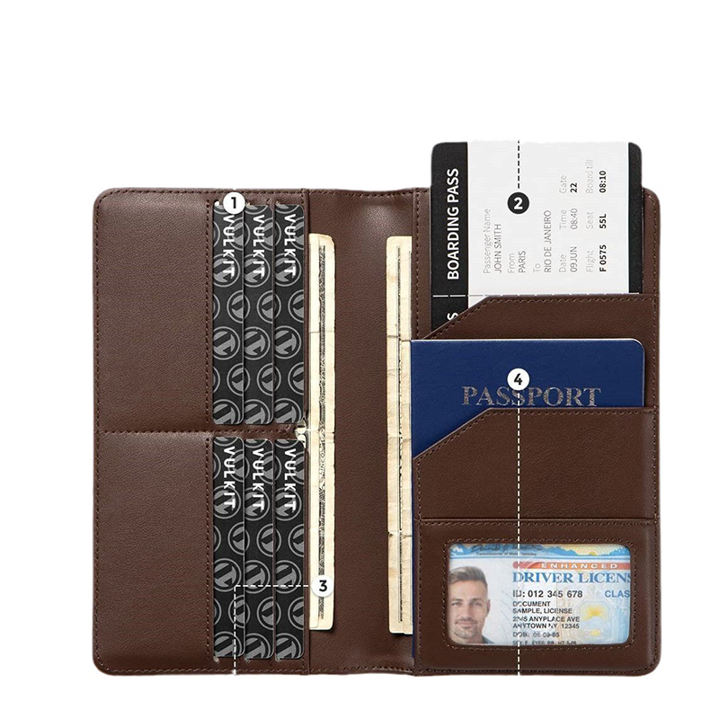 VULKIT Card Holder With Elastic Pocket And Keychain