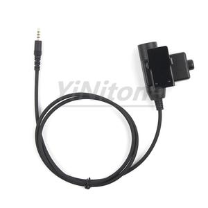 Casque sport à conduction osseuse 7,1 mm, écouteur radio, <span class=keywords><strong>talkie</strong></span>-<span class=keywords><strong>walkie</strong></span>, micro, adaptateur jack 3,5 mm, U94 PTT pour <span class=keywords><strong>iPhone</strong></span>, Samsung, HTC - Product Image 2