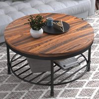 Ensemble de tables basses modernes minimalistes nordiques de luxe léger, avec structure en fer et plateau en bois massif, rangement multifonctionnel pour salon et canapé