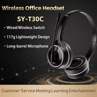 SY-T30C pour Casque sans fil supra-auriculaire 5.3 avec microphone, sans réduction de bruit, autonomie de 15-20 heures, pour affaires, DJ, sport