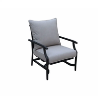 Ensemble de 5 pièces de mobilier de jardin moderne en aluminium pour foyer extérieur, résistant aux intempéries, comprenant canapé et table à manger, pour terrasse