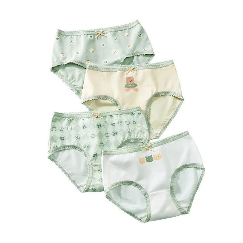 LF mutandine personalizzate per bambini mutandine a triangolo 4 pz un Set boxer per bambini pantaloncini da ragazza slip