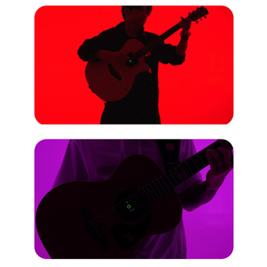 Micro guitare sans fil Double G0 avec retard de réverbération Microphone Haut-parleur Réglage du volume pour guitare acoustique Matériau plastique - Product Image 4