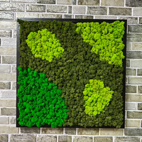 Cadre Mural d'Art en Vraie Mousse Naturelle 3D, Décoration de Bureau Personnalisée Prête à l'Emploi, Mousse de Renne Stabilisée et Préservée en Gros