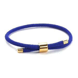 Pulsera Unisex de Acero Inoxidable Dorado, Ajustable, con Cordón Milaneso, Moderna, de la Suerte, para Aniversario - Product Image 1
