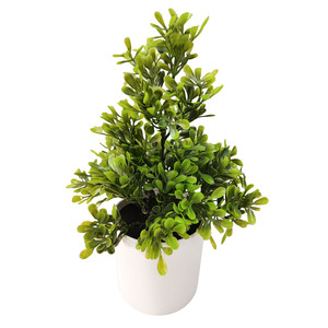 Venta al por mayor directa de la fábrica de hojas de eucalipto Flor de plástico hojas artificiales para la decoración de la boda simulación de plantas verdes - Product Image 6