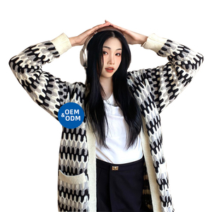 <span class=keywords><strong>Cardigan</strong></span> Casual in Cashmere di lana lunga per donna maglione lavorato a maglia da donna per la stagione <span class=keywords><strong>invernale</strong></span> - Product Image 1