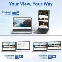 B2B Tragbarer Monitor 14 Zoll FHD 1080P IPS Dual Triple Laptop-Bildschirmerweiterung Plug & Play USB-C Typ C USB-A für 13"-17" Laptops