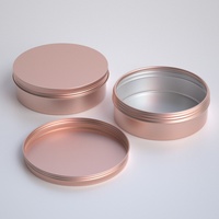 Boîte ronde en métal de 180 g/ml, conteneur recyclé pour crème cosmétique, emballage en aluminium avec couvercles