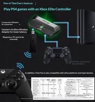 Convertisseur clavier-souris Titan Two 2 Elite avec haut-parleur de 1 pouce pour PS5/4, Xbox Series S/X, Switch, pour jeux FPS