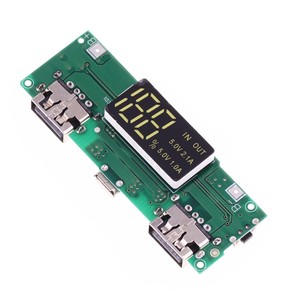 18650 lithium <b>battery</b> charging 5V2.4A 2A 1A dual USB output with display boost module - Product Image 3