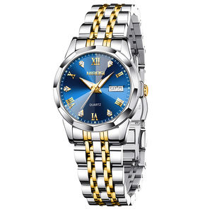 นาฬิกาควอตซ์แฟชั่นหรูหราสำหรับผู้หญิง รุ่น 2618 สีโรสโกลด์ ตัวเรือนโลหะผสม สายสแตนเลส หน้าปัดกระจก กันน้ำ - Product Image 1