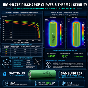 Batterie <span class=keywords><strong>Samsung</strong></span> 18650 <span class=keywords><strong>INR18650</strong></span> <span class=keywords><strong>25R</strong></span> 2500mAh 30A 3.7V rechargeable, cellule de batterie lithium-ion cylindrique 8C à décharge rapide 18650 <span class=keywords><strong>Samsung</strong></span> - Product Image 2