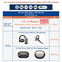 Écouteurs intra-auriculaires M79 Fashion Accessories, écouteurs à clip d'oreille OWS Open Listening avec affichage LED de la puissance et audio haute résolution