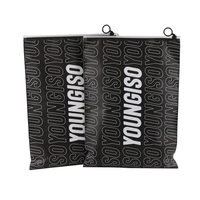 Logo personnalisé imprimé PE noir impression offset curseur sacs à fermeture éclair pour vêtements chaussures chaussettes fourrure emballage T-Shirts sous-vêtements
