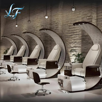 Fauteuils de pédicure de luxe personnalisés en usine avec bain à remous intégré, spa pour les pieds, massage, ensemble de fauteuils de manucure et pédicure