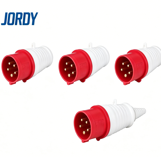 Heavy Duty 5P 16A Three-phase Industrial Plug IEC60309 IP44 Waterproof Outdoor Cable Connector
