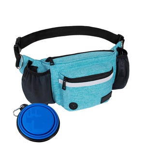 Ligero viaje al aire libre portátil portador de alimentos perro caminar entrenamiento cintura tratar bolsa bolsas con cuenco plegable - Product Image 1