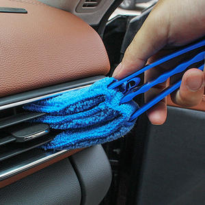 Brosse de nettoyage pour grille d'aération de voiture, outil de dépoussiérage en microfibre à trois lobes pour le nettoyage de l'intérieur de la voiture - Product Image 2