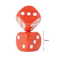 Dés en acrylique de haute qualité 25 mm D6, couleur personnalisée, 15 g par pièce, moule pour jeux de table