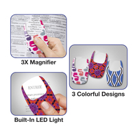 Pocket Magnifier 2.5 X Magnification with LED Light