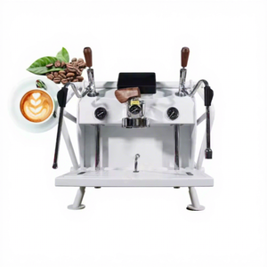Commercial Semi-automatic Coffee Machine Stainless Steel Double-head Multi-function Equipment for Office & Shop White Single-hea - Product Image 1