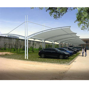 Nouvelle conception de tente de stationnement extérieure en matériau PVDF, structure de membrane haute tension imperméable, abri de recharge pour voiture, auvent de voiture - Product Image 5
