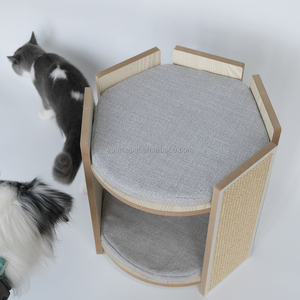 YOUME Maison <span class=keywords><strong>pour</strong></span> <span class=keywords><strong>chat</strong></span> en MDF de style moderne avec sisal et <span class=keywords><strong>coussin</strong></span> 40x40x43 Tour d'<span class=keywords><strong>arbre</strong></span> <span class=keywords><strong>à</strong></span> <span class=keywords><strong>chat</strong></span> d'intérieur <span class=keywords><strong>pour</strong></span> le salon - Product Image 3