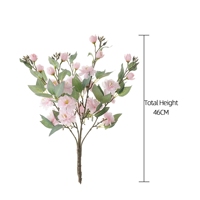 Bouquet de camélias artificiels CL29101, fleurs artificielles réalistes avec verdure pour centres de table de mariage, décoration de la maison, arrangements de table