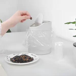 Mini Desktop Trash Can PP Plastic Small Trash <b>Bin</b> with <b>Cover</b> for Bedroom Garbage Storage Box Clean Workspace Home Desk - Product Image 5
