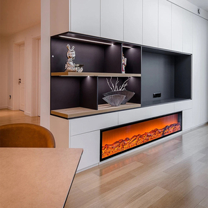 Caminetto Elettrico Personalizzato <span class=keywords><strong>in</strong></span> Stile Moderno Minimalista con Funzione di Riscaldamento, Colore della Fiamma Regolabile per Uso Domestico - Product Image 4