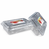 Boîtes à fruits jetables écologiques en PET recyclé transparent – Emballage alimentaire personnalisable