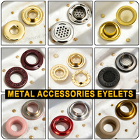 Ring Bulat Berwarna Tahan Lama dengan Cincin Logam Aluminium untuk Kerajinan DIY/Sepatu/Inti Manik-Manik/Pakaian/Kulit/Tas
