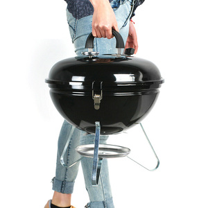 <span class=keywords><strong>Barbecue</strong></span> portable au <span class=keywords><strong>charbon</strong></span> <span class=keywords><strong>de</strong></span> <span class=keywords><strong>bois</strong></span> <span class=keywords><strong>de</strong></span> 14 pouces <span class=keywords><strong>avec</strong></span> <span class=keywords><strong>couvercle</strong></span> pour camping, pique-nique et fêtes en extérieur - Product Image 4