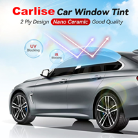 Película Polarizada para Ventanas de Auto, PET 5%-70% VLT, Control Solar, Nano Tinte en Rollo, Alto Rendimiento, Anti-Rayones, Negra, 99% UV, 90% IR