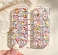12 Grilles de Breloques pour Ongles en Forme de Nœud Couleur Macaron, Décorations d'Ongles 3D en Résine en Forme de Nœud Papillon, Couleurs Assorties, Accessoires de Nail Art, Fournitures de Manucure DIY